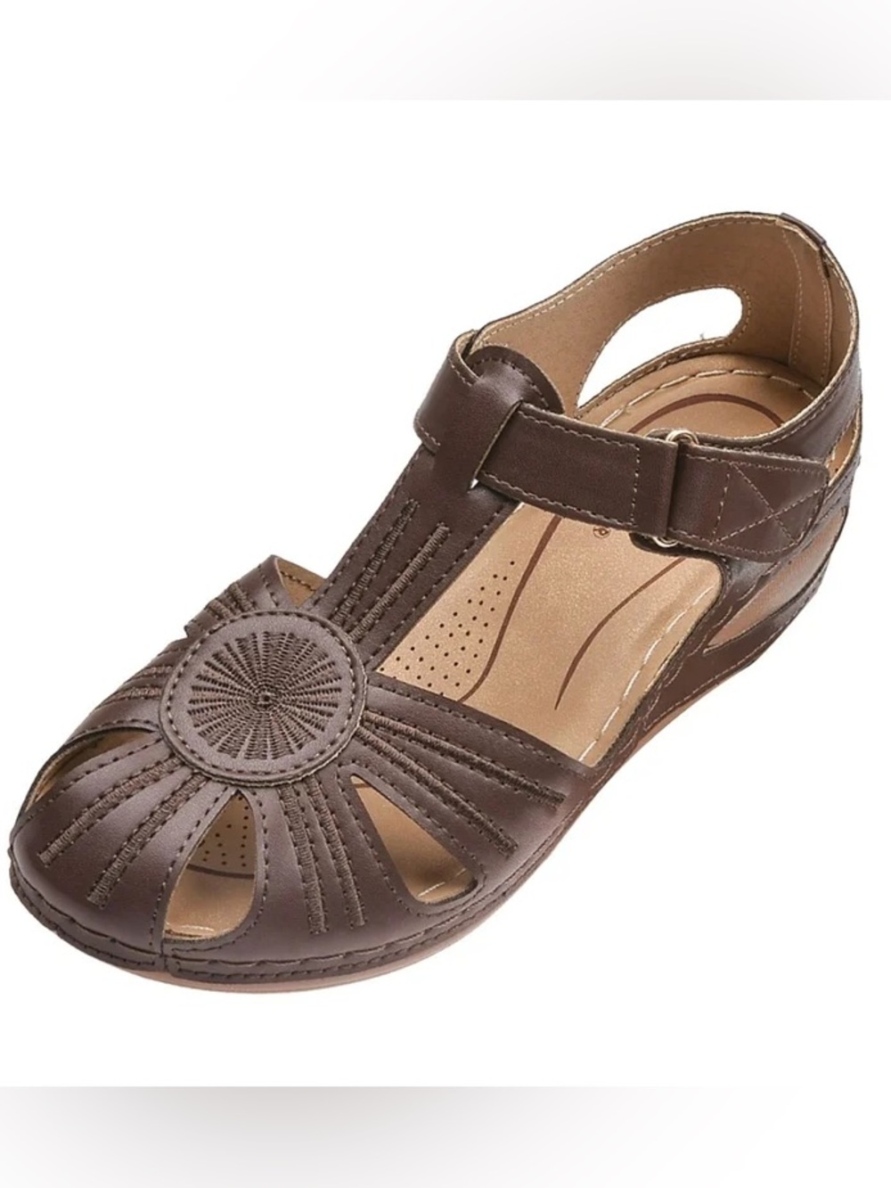 Women Comfortable Brown Sandals Size US 9.5/ EU 41